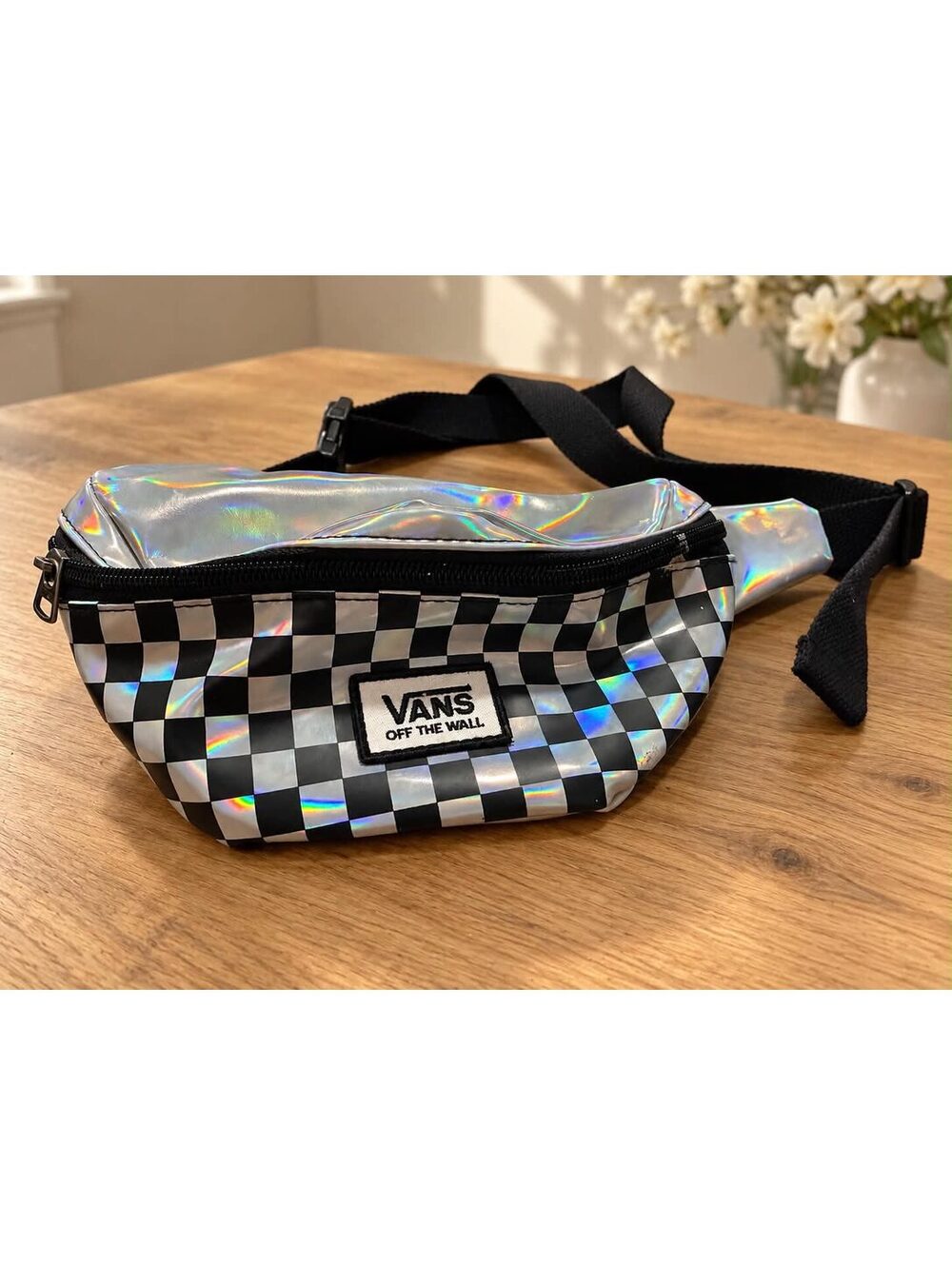 Vans Women's Waist Bag Holographic Checkerboard Fanny Pack